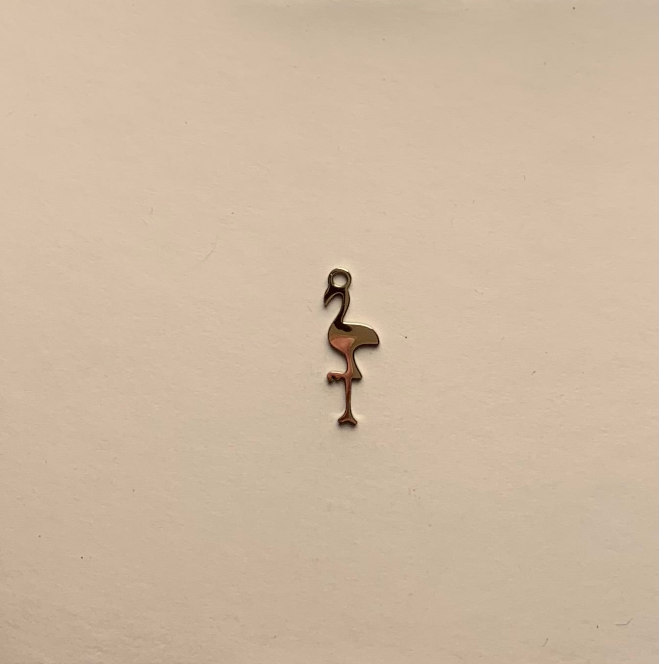 Breloques flamants roses en acier inoxydable