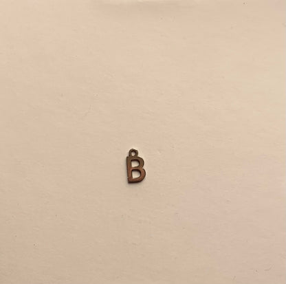 Breloques lettres B en acier inoxydable