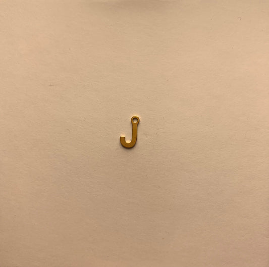 Breloques lettres J en acier inoxydable