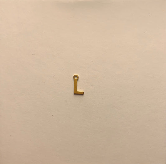 Breloques lettres L en acier inoxydable