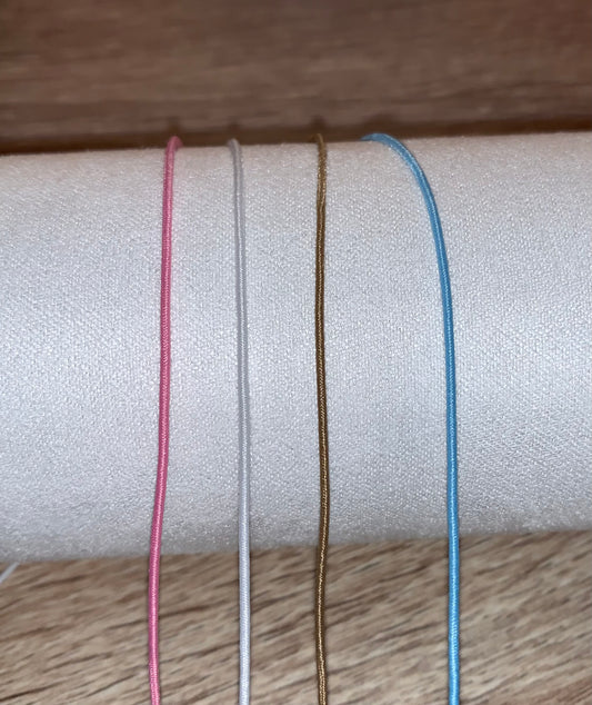 Bracelets en tissus élastiques noeuds coulissants