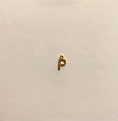 Breloques lettres P en acier inoxydable