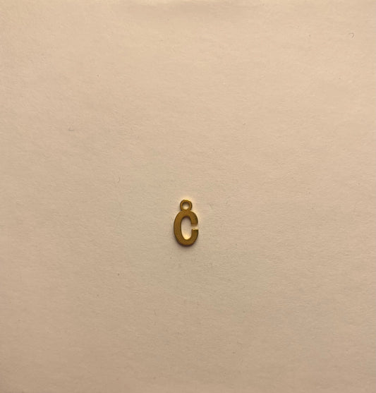 Breloques lettres C en acier inoxydable